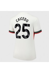 Chelsea Moises Caicedo #25 Jalkapallovaatteet Naisten Vieraspaita 2025-26 Lyhythihainen